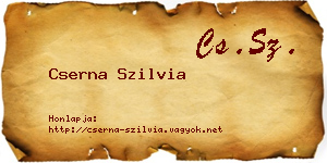 Cserna Szilvia névjegykártya