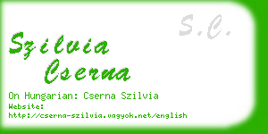 szilvia cserna business card